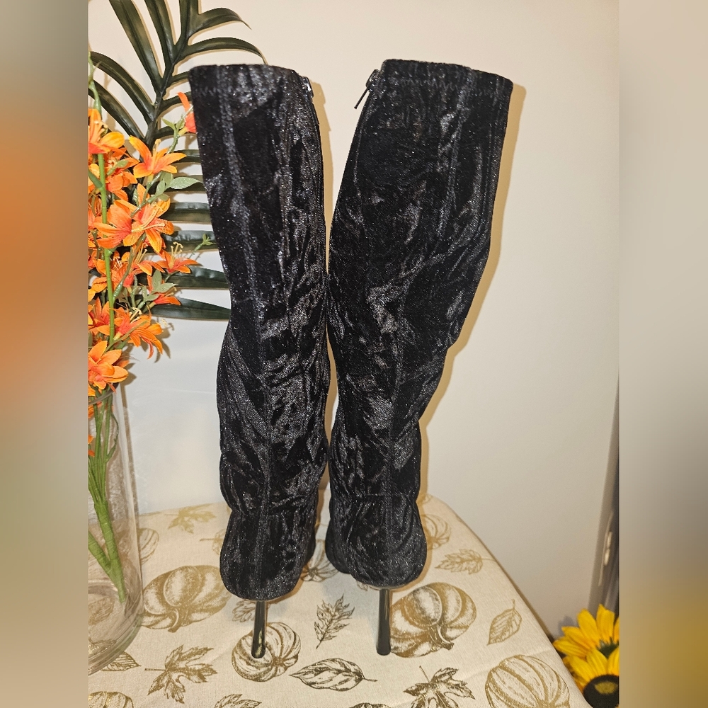 BCBGeneration Blk Women's Isra Velvet Inside Zipper Tall Boots NW/O BOX Sz 9 - Picture 9 of 16